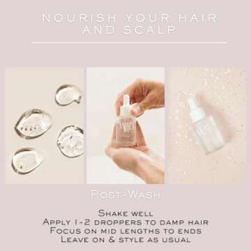 MAD HAIR CO. Hair Serum with Hyaluronic Acid, Squalane oil, Argan Oil - For Hydration, Improved Elasticity, Enhanced Shine, Reduced Frizz, Strengthen Hair - 1 Fl Oz