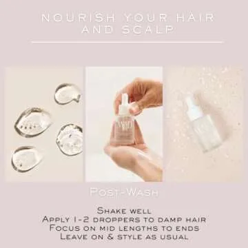 MAD HAIR CO. Hair Serum with Hyaluronic Acid, Squalane oil, Argan Oil - For Hydration, Improved Elasticity, Enhanced Shine, Reduced Frizz, Strengthen Hair - 1 Fl Oz