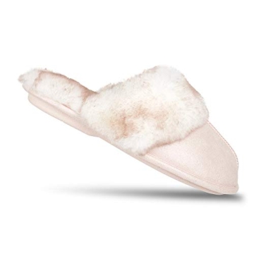 Comfy Faux Fur Memory Foam Slippers for Women