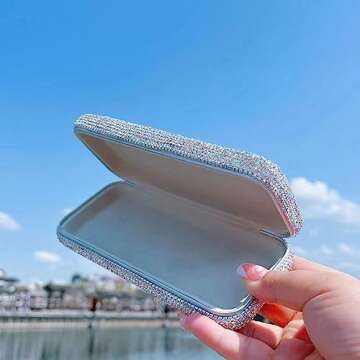 Stylish Diamond-Encrusted Eyeglasses Case for All