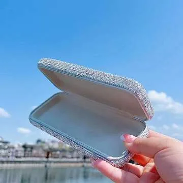 Stylish Diamond-Encrusted Eyeglasses Case for All