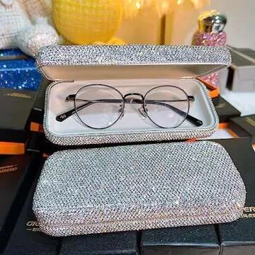 Stylish Diamond-Encrusted Eyeglasses Case for All