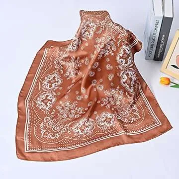 MEISEE 4 Pcs or2 Pcs 27 inches Silk Feel Satin Square Head Scarves for Women Neck Hair Scarves Hair Bandanas Neckerchief