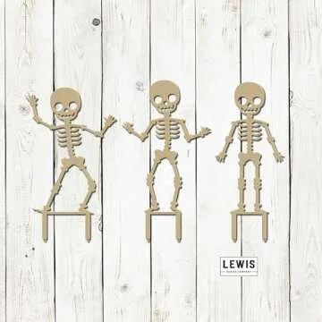 Durable Skeleton Metal Yard Stakes for Halloween Fun