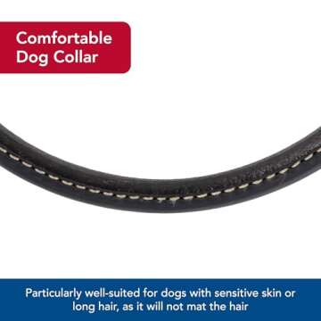 Coastal Pet Leather Round Dog Collar for Sensitive Skin
