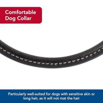 Coastal Pet Leather Round Dog Collar for Sensitive Skin