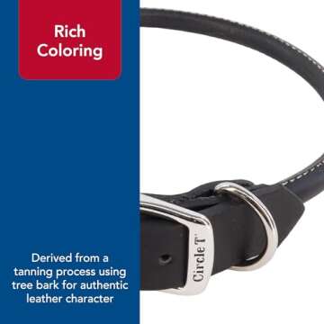 Coastal Pet Leather Round Dog Collar for Sensitive Skin