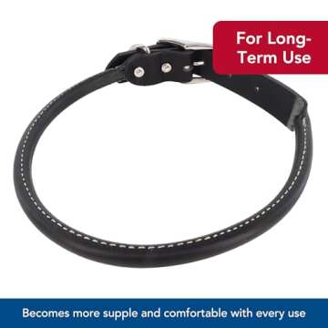 Coastal Pet Leather Round Dog Collar for Sensitive Skin