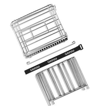 Geesta Stainless Steel Sous Vide Rack with Adjustable No-Float Top Bar for Most 12 qt Containers