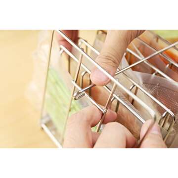 Geesta Stainless Steel Sous Vide Rack with Adjustable No-Float Top Bar for Most 12 qt Containers