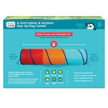 Chuckle & Roar - Pop Up Play Tunnel - Active Play for Toddlers - Preschool pop up Tent Companion - A...