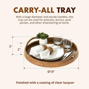 KOUBOO La Jolla Serving Tray - Artisan Craftsmanship