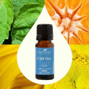Plant Therapy Chill Out Essential Oil Blend (Formally Let It Go) for Stress & Calming Relief 100% Pure, Undiluted, Natural Aromatherapy, Therapeutic Grade 10 mL (1/3 oz)