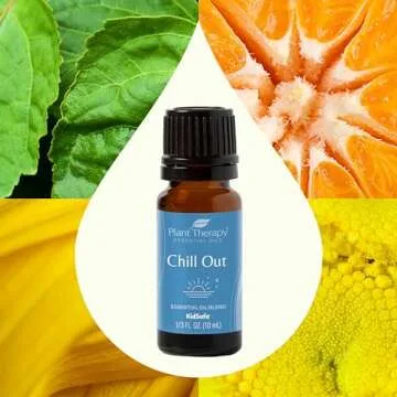 Plant Therapy Chill Out Essential Oil Blend (Formally Let It Go) for Stress & Calming Relief 100% Pure, Undiluted, Natural Aromatherapy, Therapeutic Grade 10 mL (1/3 oz)
