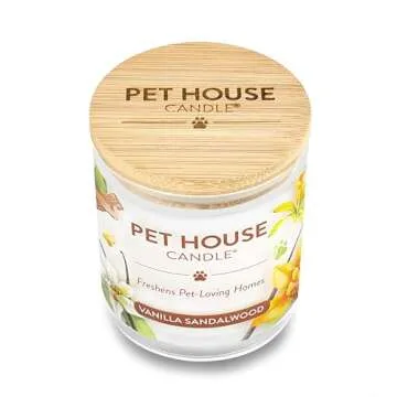 Pet House Candle - Vanilla Sandalwood for Odor Control