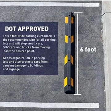 EasyGo Heavy Duty Parking Curb Stopper for Safe Parking