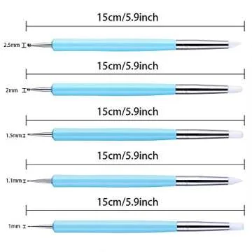 Silicone Clay Sculpting Tools, Polymer Modeling Clay Dotting Tool Set Kit for Pottery Sculpture, Cake Fondant Decoration and Nail Art (10 Pcs)