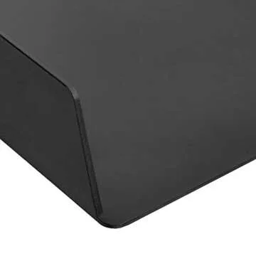 Amazon Basics Rectangular Plastic Desk Organizer, letter size Tray, 2-Pack, 9.7 x 2.2 x 13 inches, Black