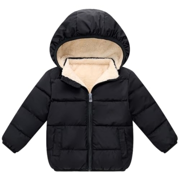 Cozy ANHDM Baby Boys Girls Thicken Winter Coat Toddler Fleece Warm Hooded Jacket