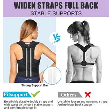 Back Brace Posture Corrector for Women and Men Back Lumbar Support Shoulder Posture Support for Improve Posture Provide and Back Pain Relief