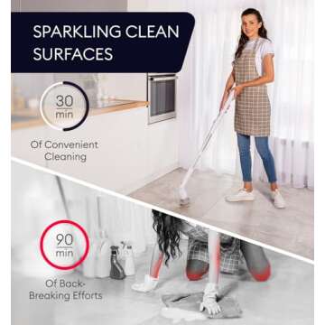 Electric Spin Scrubber, 360 Cordless Powerful Scrub Brush for Cleaning Bathroom, Tile, Floor, Tub & Shower with Adjustable Extension Handle and 3 Replaceable Rotating Brush Heads (Packaging May Vary)