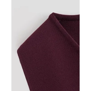 Elegant Dsewpaur Women Button Sweater Vest in Burgundy