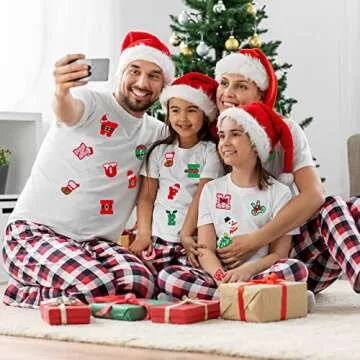 Whaline 26Pcs Fun Christmas Iron-On Patches for Crafts