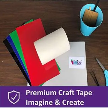 Vinyl Ease 6 inch x 150 feet roll of Paper Transfer Tape with a Medium Tack Layflat Adhesive. Works with a Variety of Vinyl. Great for Decals, Signs, Wall Words and More. V0843