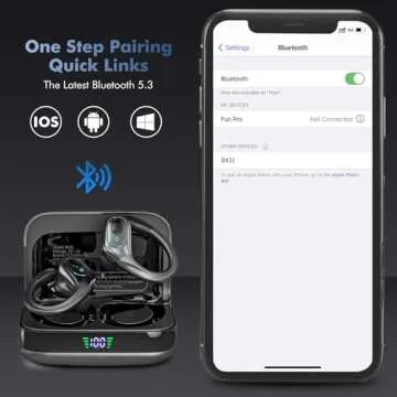 sajawass Wireless Bluetooth Earbuds - 75Hrs Playtime, Waterproof