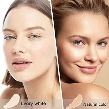 Pro 2pcs Tri-color Face Concealer Contour Palette.Demi Beige Color Correct Cream Foundation Palet.Natural Ivory Cream Makeup Plate Waterproof