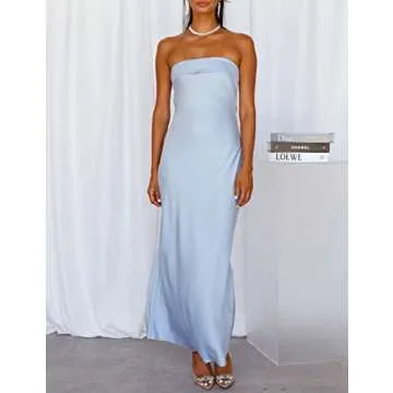 Realtix Elegant Backless Maxi Dress for Women