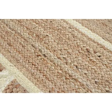 Elegant Weaving Village Scalloped Jute Area Rug 6x9