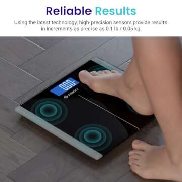 Etekcity Bathroom Scale for Body Weight, Highly Accurate Digital Electronic Weighing Machine for Peo...