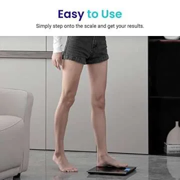 Etekcity Bathroom Scale for Body Weight, Highly Accurate Digital Electronic Weighing Machine for People, LCD Display, Large Size, 6mm Tempered Glass for Safe Home Use, Batteries Included, 400 lbs