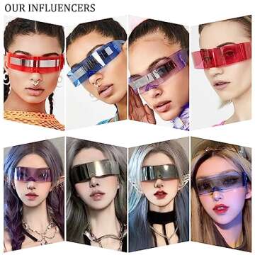 Dollger Futuristic Sunglasses | Stylish Cyberpunk Wrap Around Glasses