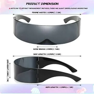 Dollger Futuristic Sunglasses | Stylish Cyberpunk Wrap Around Glasses