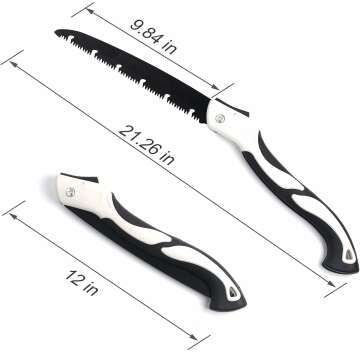 Folding 12" Hand Saw for Easy Tree Pruning