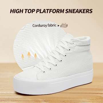 Waluzs Women's High Top Platform Sneakers for Ultimate Style