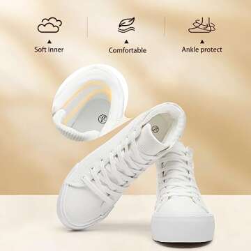 Waluzs Women's High Top Platform Sneakers for Ultimate Style