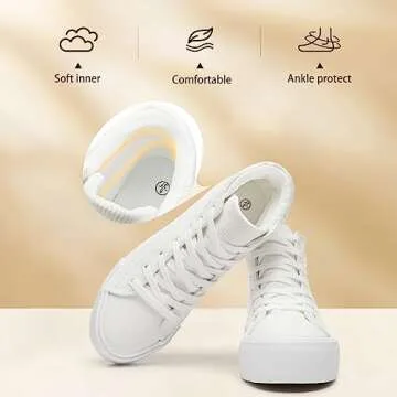 Waluzs Women's High Top Platform Sneakers for Ultimate Style