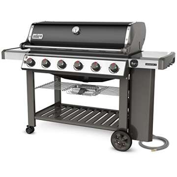 Weber, Black 68010001 Genesis II E-610 Natural Gas Grill, Six-Burner
