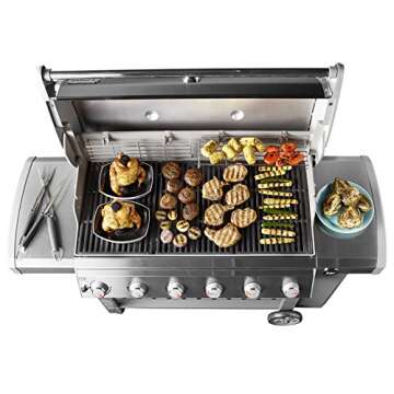 Weber, Black 68010001 Genesis II E-610 Natural Gas Grill, Six-Burner