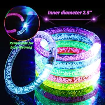 Novelty Place LED Glow Bracelets - 12Pcs Light Up Party Favor Set for Everyone