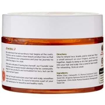 Made For Locs Retwisting Firm Hold Styling Pomade | Gel | 4 oz (Pomegranate)