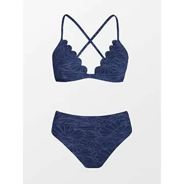 CUPSHE High Waisted Bikini Set for Women - Stylish Swimwear