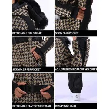 Stylish GSOU SNOW Women Ski Suit for Winter Sports