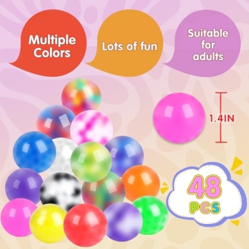 VISCOO 48 Pack Stress Balls for Ultimate Fun and Relief