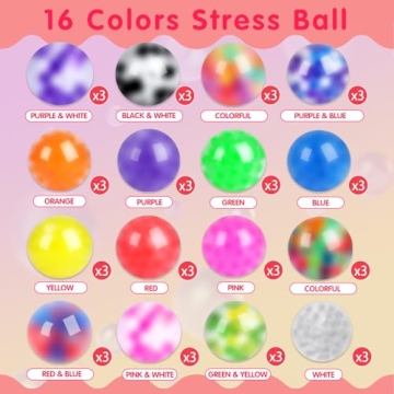VISCOO 48 Pack Stress Balls for Ultimate Fun and Relief