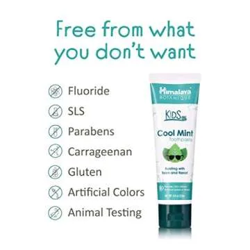 Himalaya Kids Toothpaste Cool Mint Fluoride-Free 4 Oz