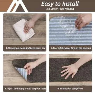 COSY HOMEER Non-Slip Carpet Stair Treads for Safety